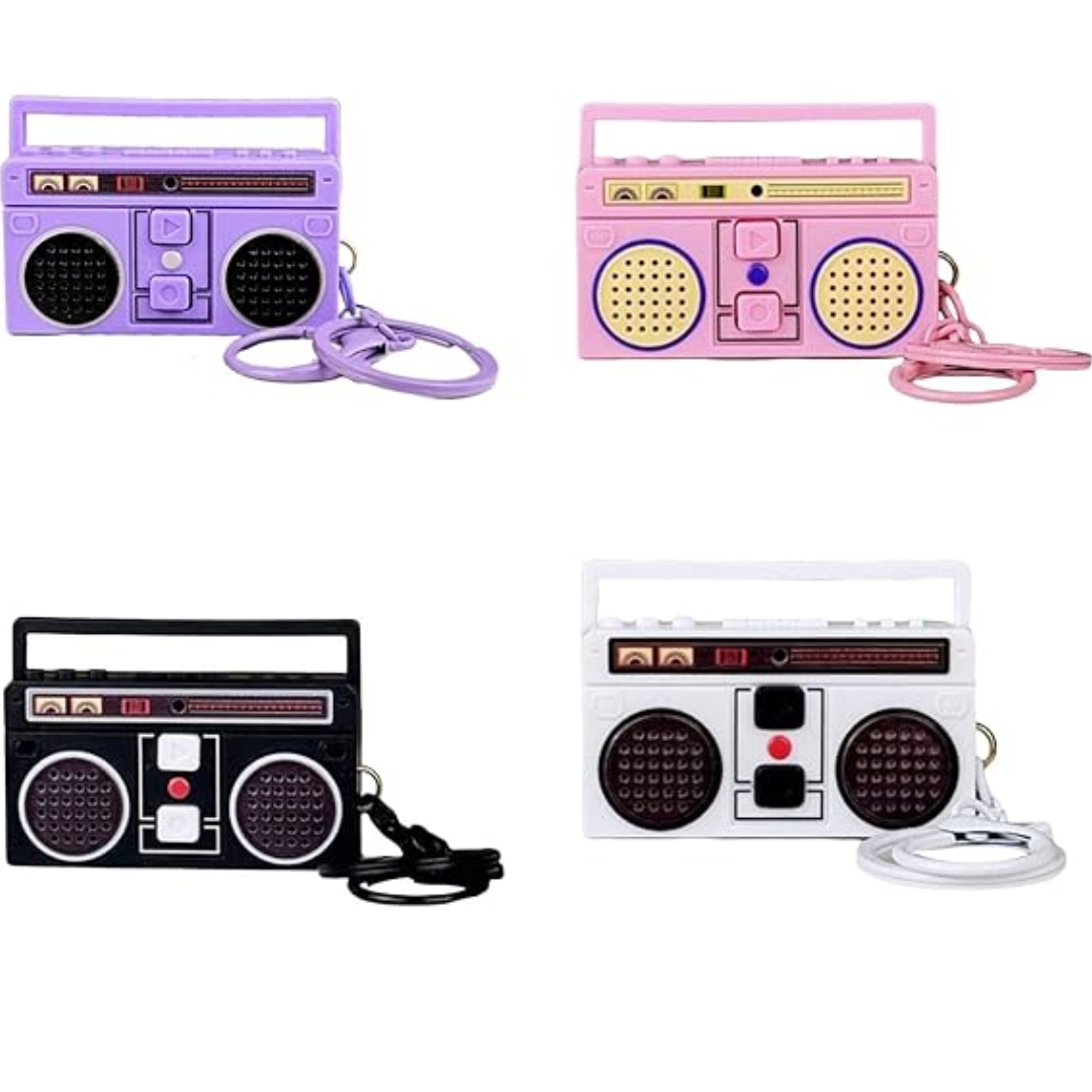 Llavero Radio Retro Con Grabadora De Audio