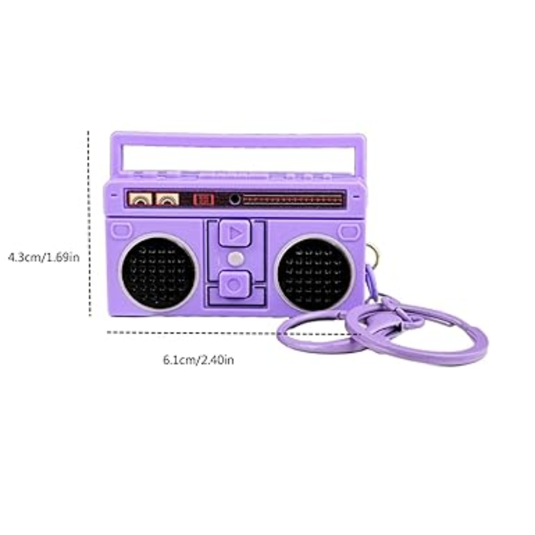 Llavero Radio Retro Con Grabadora De Audio